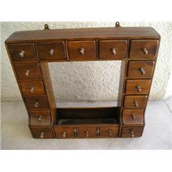 Wood wall hung spice box