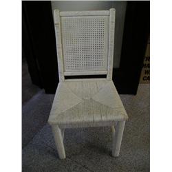 White wicker chair
