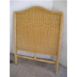 Natural wicker twin headboard