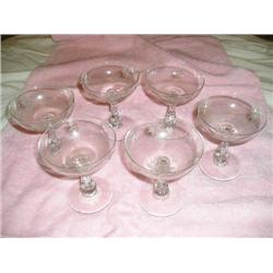 Set of 6 crystal glasses