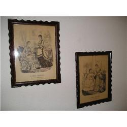 French Victorian framed prints