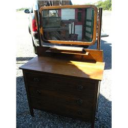 Oak 3 drawer dresser