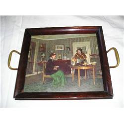 Framed Tray w/glass
