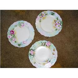 Trio of Floral Plates