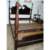 Image 1 : 4 Poster Full Size Bed w/rails and slats