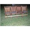 Image 1 : 4 wooden theater style chairs