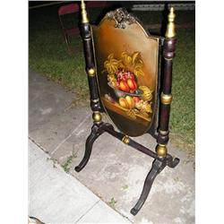 Painted wood screen by local artist