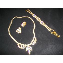 Rhinestone Necklace,Bracelet, Earings
