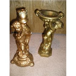 Two Cherub Candleholders