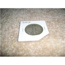 1934 D Walking Liberty 1/2 Dollar(F-15)