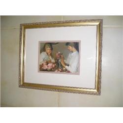 Print "Women & Floral" framed