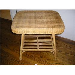 Natural wicker table