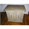 Image 1 : Small end table, faux peel paint finish.