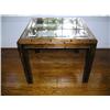 Image 1 : Square end table w/beveled glass top