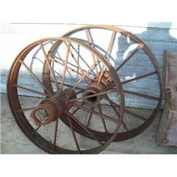 Pr. Of wagon wheels
