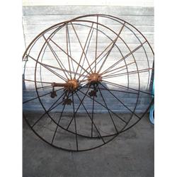 Pr. Of wagon wheels
