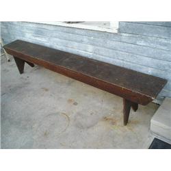 Wood porch bench