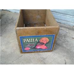 Paula Red Ball Wood Crate