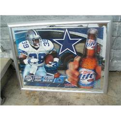 Cowboys Miller Lite framed mirror
