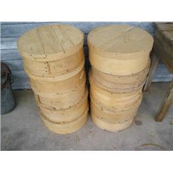 10 wood cheese crates