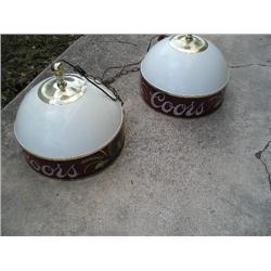 Two Coors hanging lights