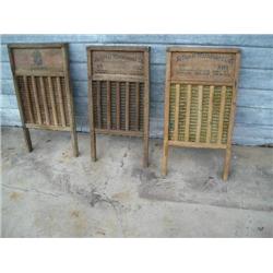 Three old washboards