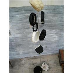 Hat rack w/9 hats