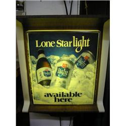 Lone Star light lighted beer sign