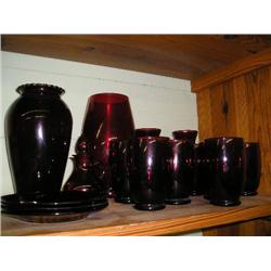 Red glassware