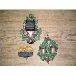 3 metal match holders