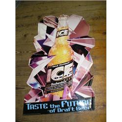 Budweiser Ice Metal beer sign