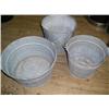 Image 1 : 3 galvanized wash buckets