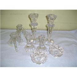 Crystal candleholders-4 pair