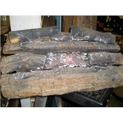 Lighted electric fire logs