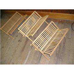 Three wood dish drainers