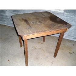 Square wood domino table