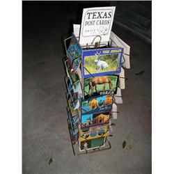 Lots of Texas postcards w/rack