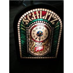 Schlitz lighted clock