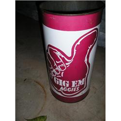 Gig 'em Aggie trashcan