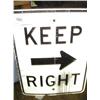 Image 1 : "Keep Right" Metal Sign