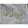 Image 1 : Crystal platter, glasses, relish misc.