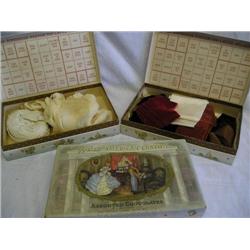 Rexall choc. Boxes w/sewing notions