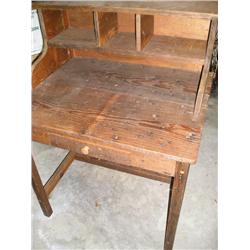 Old wood desk w/drawers