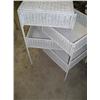 Image 1 : White wicker storage cabinet