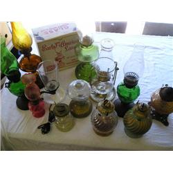 Large lot of Hurricane lamps
