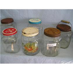 6 old jars