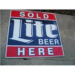 Metal Miller Lite Sign