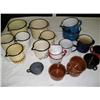 Image 1 : Enamel creamers and coffee mugs