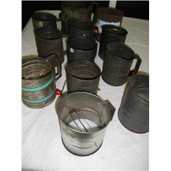 Large lot of sifters
