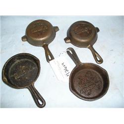Four Miniture skillets